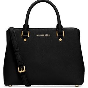 NWT Black Michael Savannah Satchel